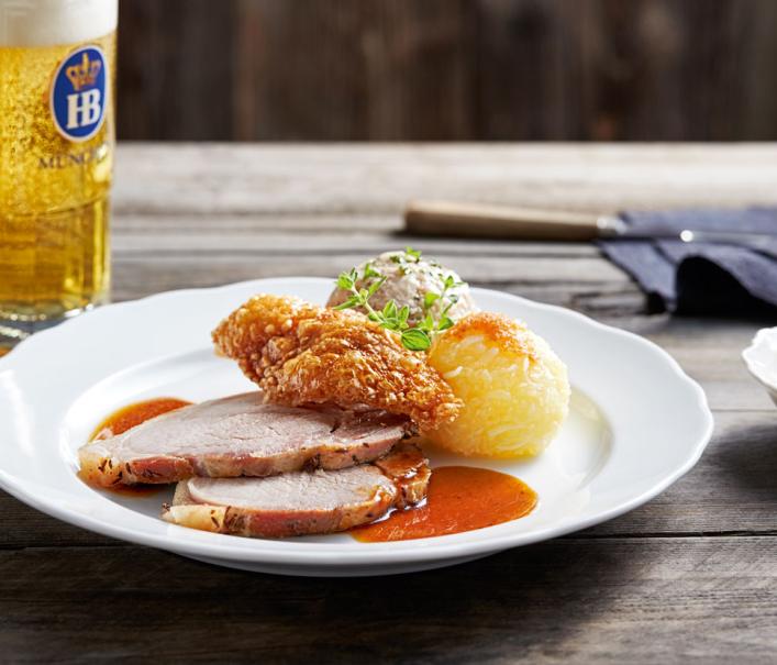 Schweinebraten mit Knödel